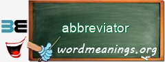 WordMeaning blackboard for abbreviator